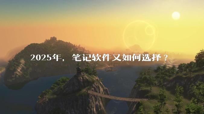 2025年，笔记软件又如何选择?